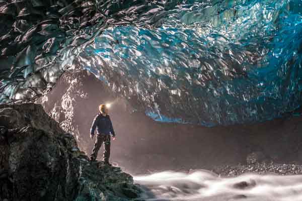 Blue Ice Cave Adventure