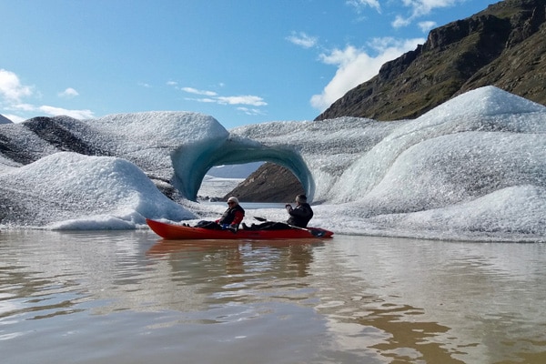 Glacier kayak adventure